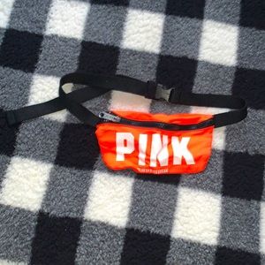 PINK bright orange fanny pack